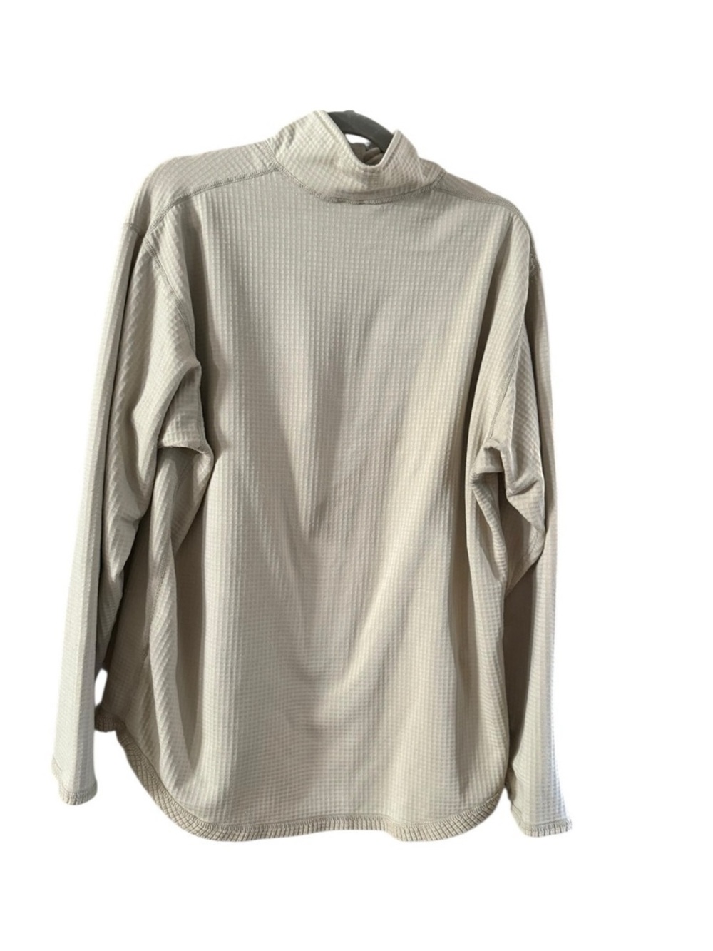 Men's Zip-Neck Ribbed Sweater in Light Beige - Picture 3 of 13